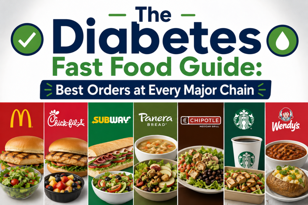 Diabetes fast food guide — best low-carb orders at major chains.