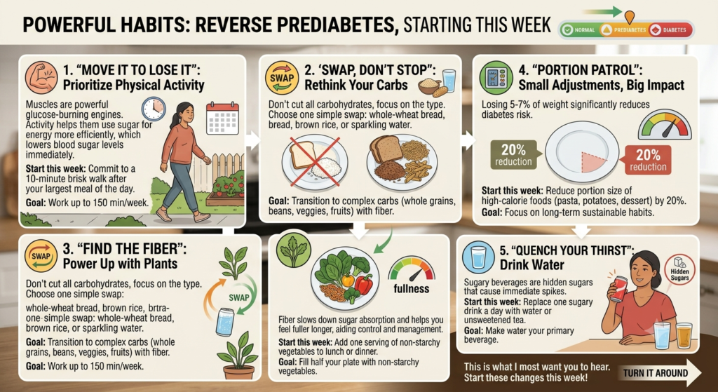 Simple lifestyle changes to reverse prediabetes